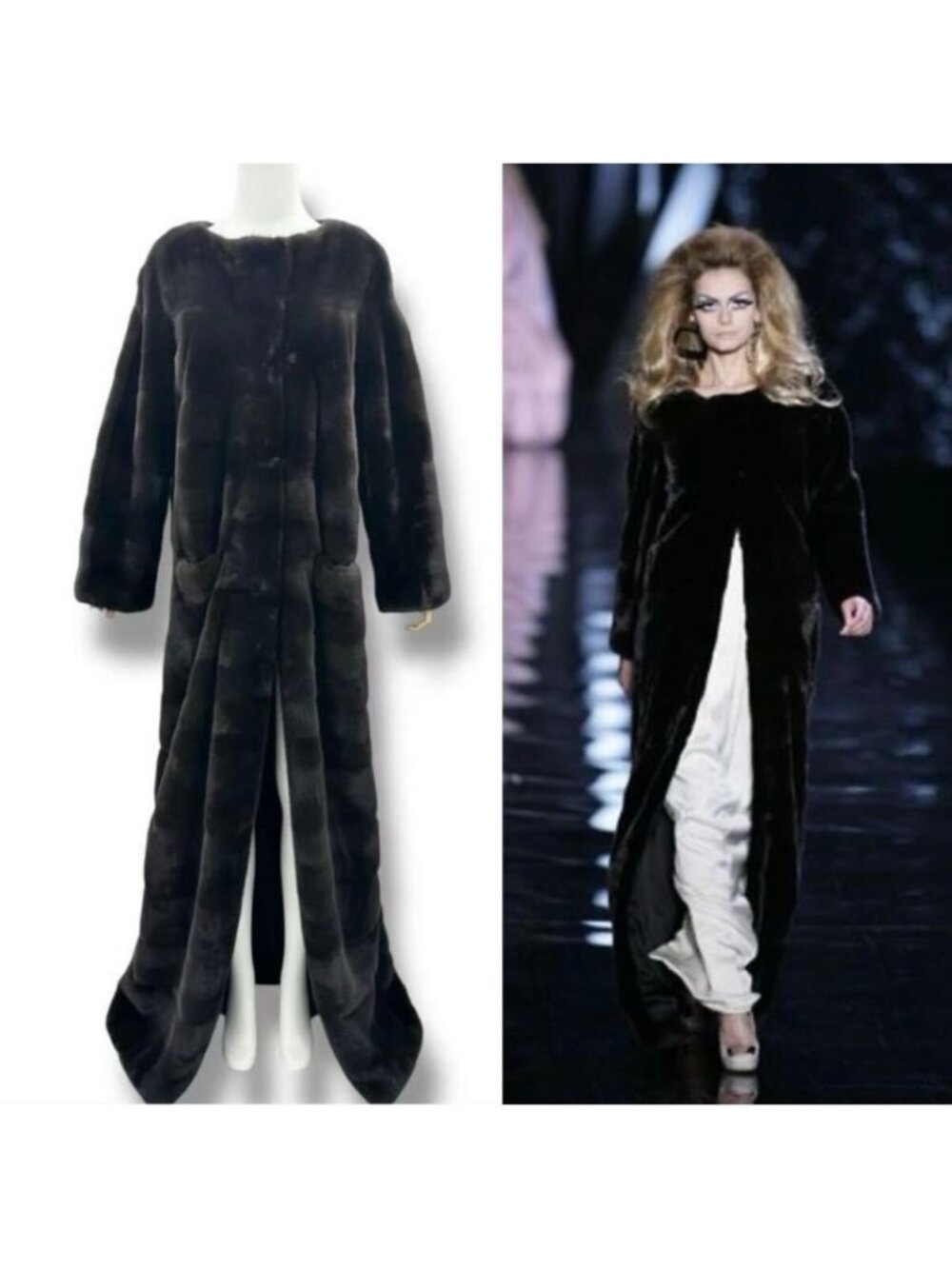 Dior Long Coat Galiano Era Mink 40